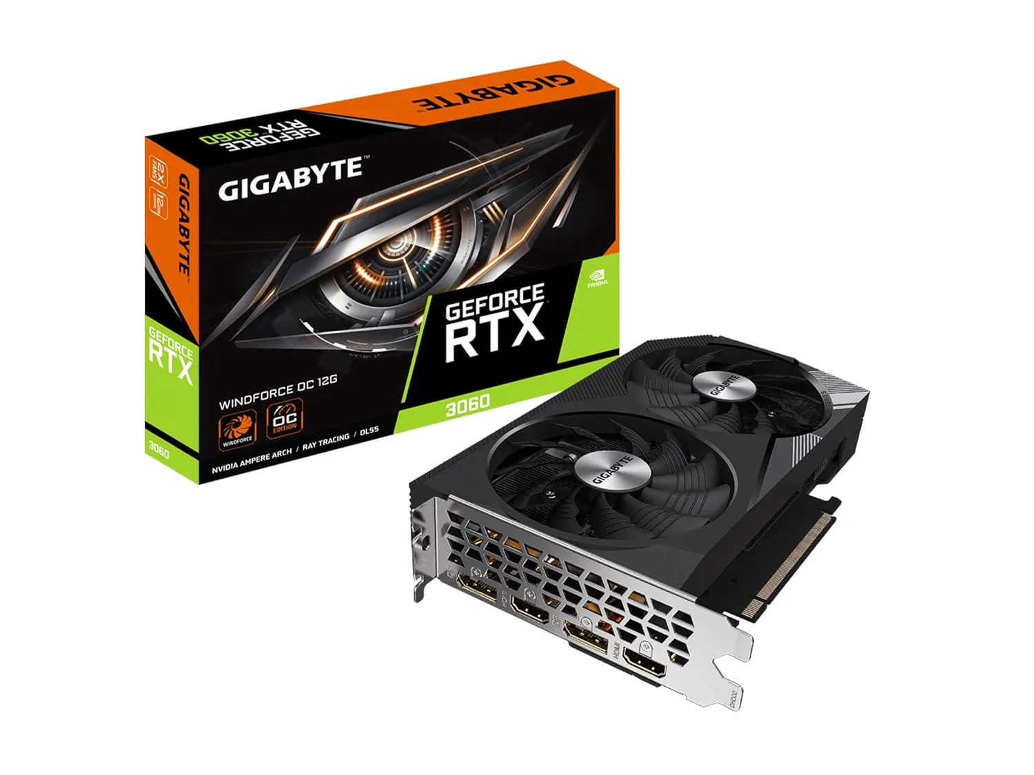 Gigabyte Nvidia Graphic Card RTX 3060 12GB DDR6 Windforce OC 12GB Dual Fan